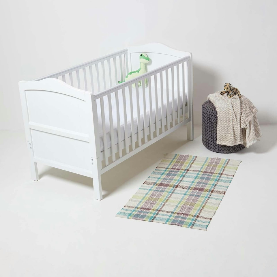 image 1 of Homescapes Cot Bed Terry Towelling Waterproof Mattress Protector - 60 x 120 cm - Pack of 2 | White | Cot Bed