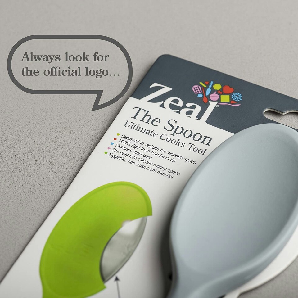 image 1 of Zeal Traditional Silicone Cook’s Spoon 30cm, Duck Egg Blue