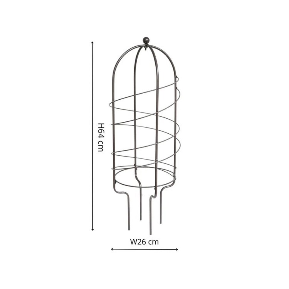 image 1 of Outdoor Pot Plant Support - Mild Steel - L64 x W26 x H26 cm - Zinc
