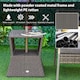 image 4 of Outsunny Rattan Wicker Tea Coffee Table w/ Umbrella Hole Dark Grey | Grey | Dark Grey | 54 x 54 x 55 cm