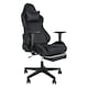 image 1 of Levede Office Desk Chair Gaming Recliner Adjustable Height with Footrest | Black | Black | One Size
