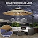 image 3 of Outsunny 3 m Cantilever Roma Parasol with LED Solar Lights, Crank and Tilt, Aluminium Frame, Cross Base and Adjustable Canopy 360 Rotating Sun Umbrella with 2Tier Shade, Beige