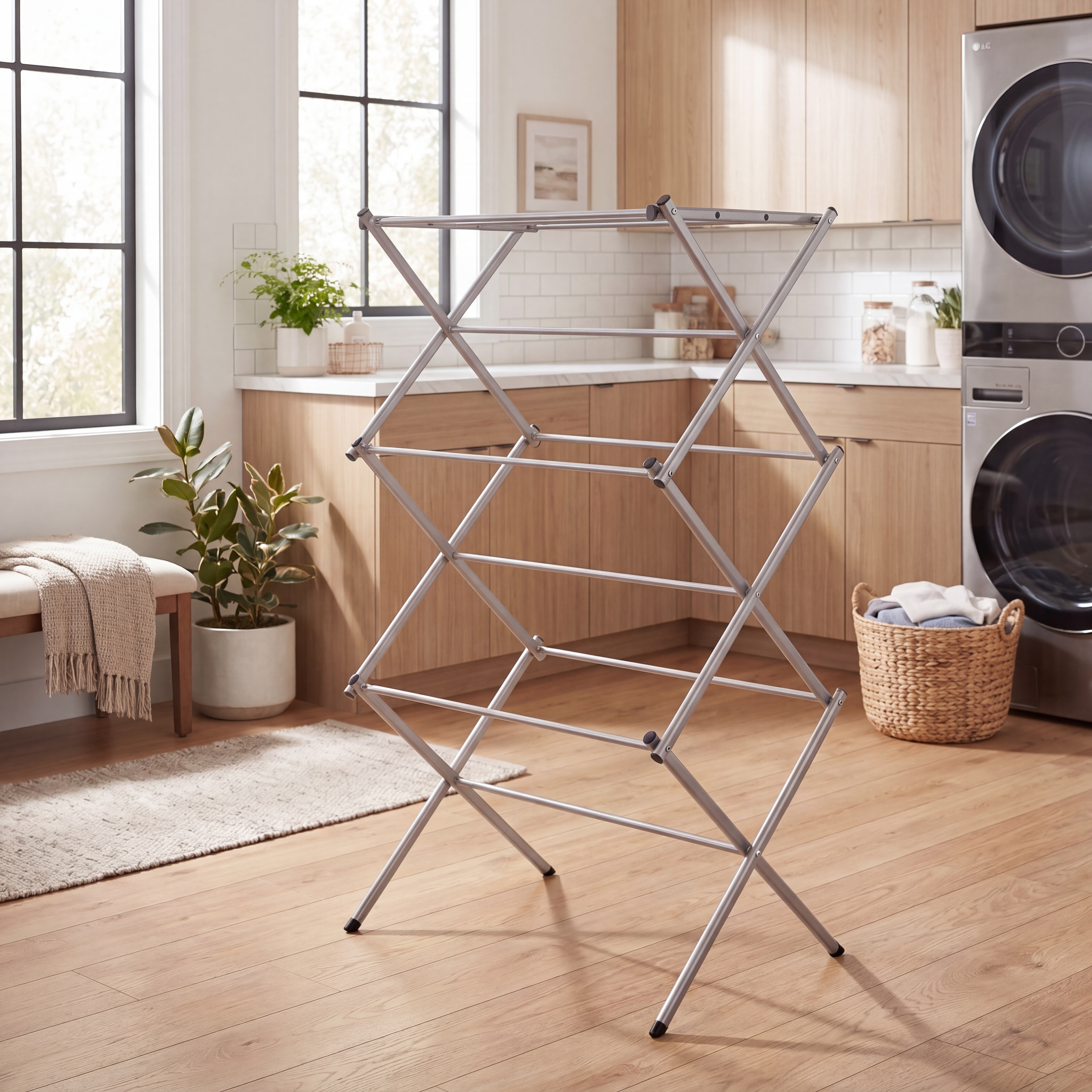Home Vida 3 Tier Metal Clothes Airer Freestanding Drying Rack