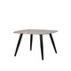 image 2 of Aspen Tapered Legs Square Dining Table with 2 Diamond Stitch Cord Dining Chairs - Grey/Black - Flat Packed Grey