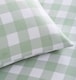 image 2 of Gingham Check Soft Easy Care Bed Linen Bedding Duvet Cover Quilt Set With Pillow Cases | Green | Super King