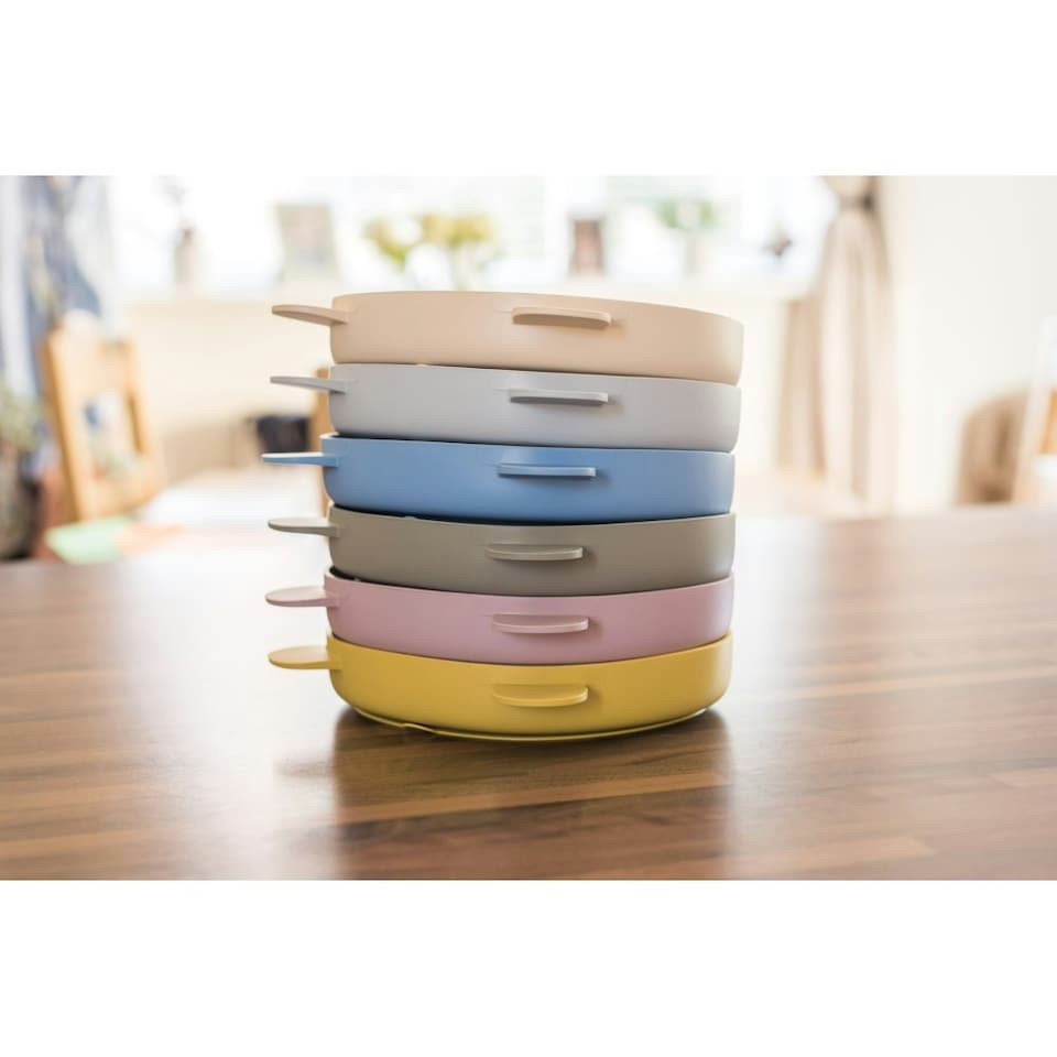 image 1 of Callowesse Silicone Divided Baby Suction Plate | BPA-Free | Dishwasher Safe | Microwave Safe Yellow