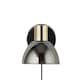 image 4 of Elisa Plug In Smoked Glass Wall Light