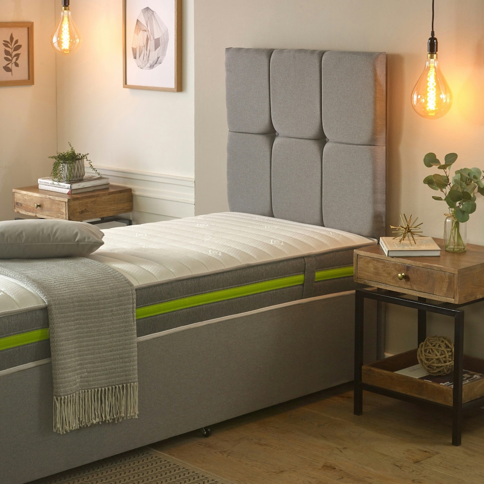 image 1 of Horizon Harmony Hybrid Mattress - 8" Deep, Soft Feel, Plush Quilted Surface | Green | Double