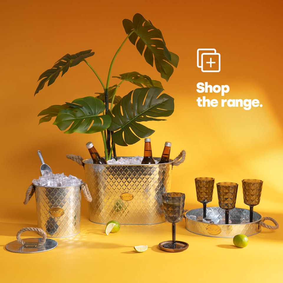 image 1 of Champagne Serving Tray Galvanised Steel