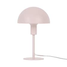 Nordlux Ellen Indoor Table Lamp Pink Metal E14 Dome Shade - Mains Powered, IP20 | Pink | Dustrose