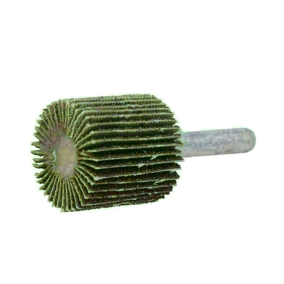 image 1 of 80 Grit 25mm Flap Wheel Disc Abrasive Sanding Pads For Drills 6mm Shank 50pc