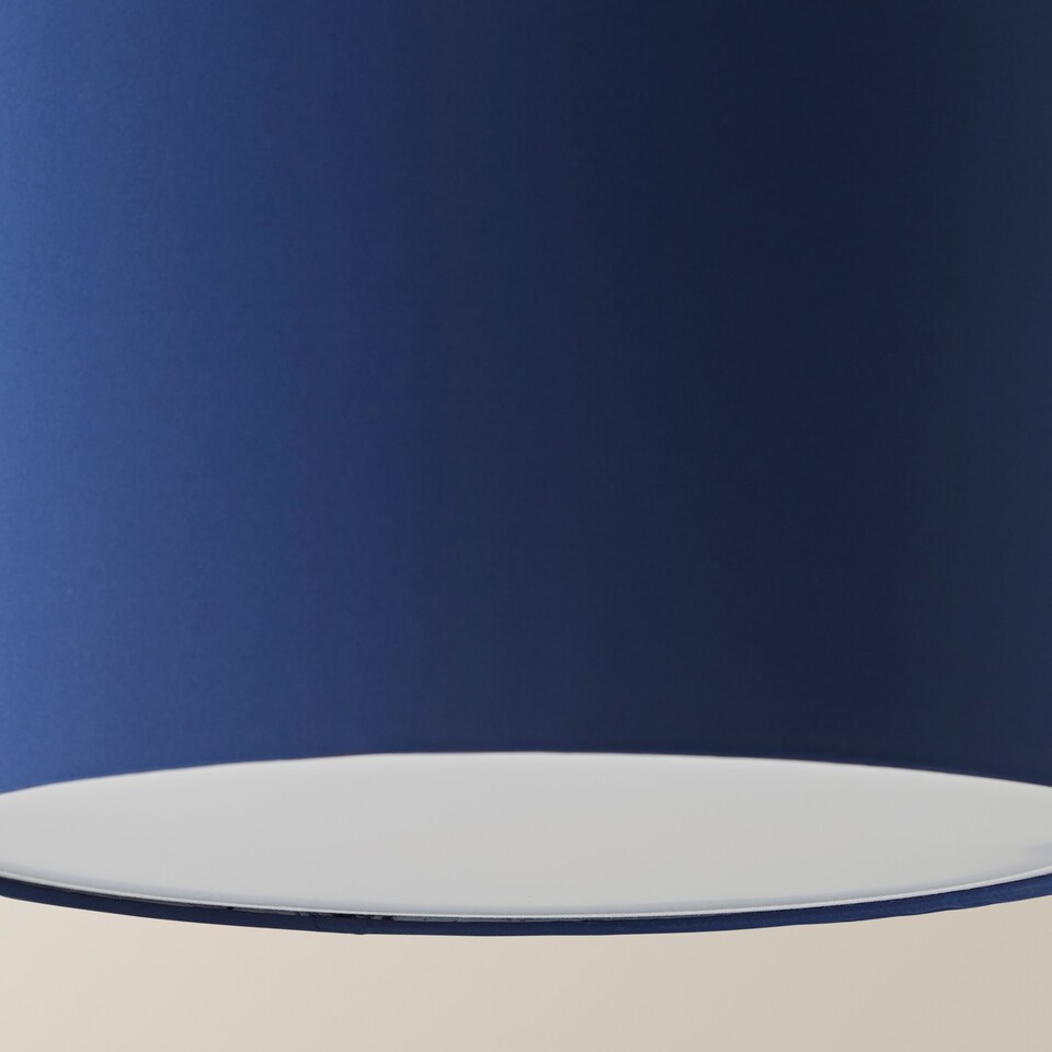 image 1 of ValueLights Torbery Set of 3 Navy Nesting Ceiling Light Shades and Bulbs