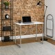 image 6 of Harbour Housewares Industrial Office Desk - White | White | White