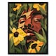 image 1 of Rapper Yellow Flowers Music Portrait Living Room Black Framed Wall Art Print A4