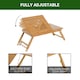 image 3 of HOMCOM Portable Laptop Desk Notebook Tray PC Bed Table Drawer Adjustable Bamboo