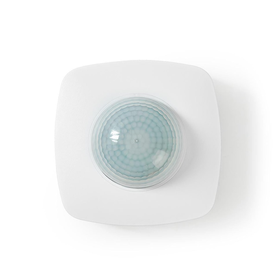 image 1 of Nedis PIR Occupancy Motion Sensor Detector Light Switch, Ceiling Mount, 360 Degree 6m Range, 3 Wire - White