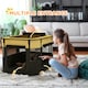 image 4 of PawHut Portable Dog Pen for Puppies, Rabbits, Kittens, Guinea Pigs - Yellow