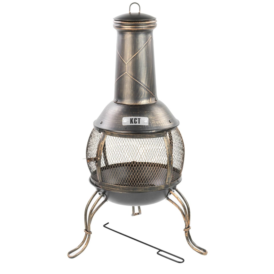 image 1 of KCT Classical Chiminea Outdoor Garden Log Burner for BBQs Camping