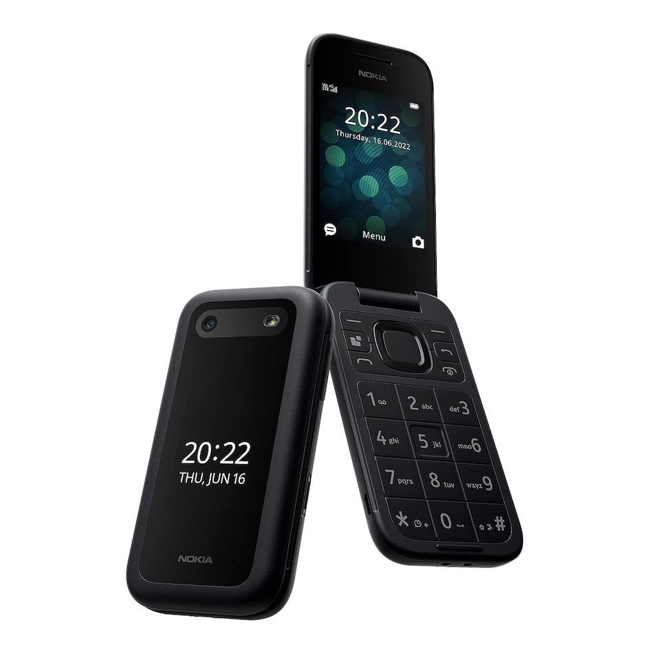 Nokia 2660 Flip 4G Dual SIM Phone HAC Camera FM Radio Black