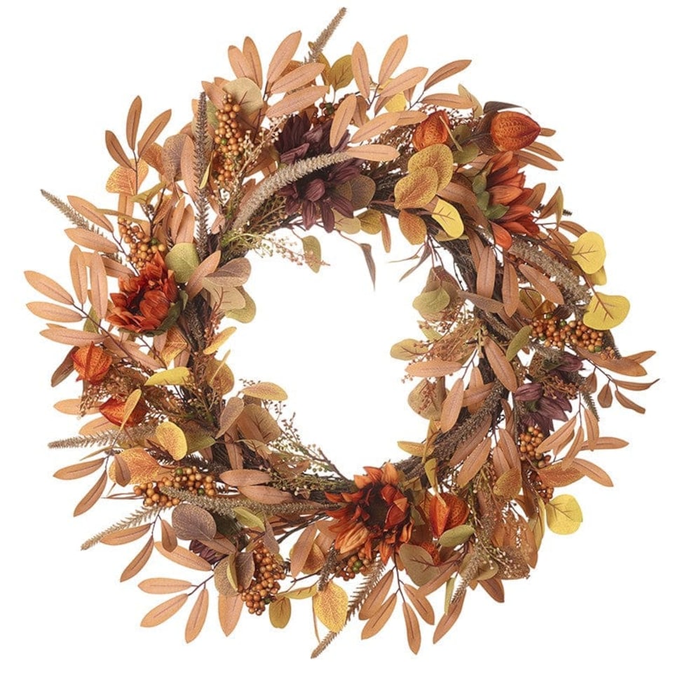 Heaven Sends Halloween Floral Autumnal Foliage Decorative Wreath