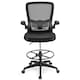 image 4 of COSTWAY High Back Mesh Drafting Chair Tall Office Chair Black