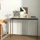 image 3 of COSTWAY 120cm Console Table Faux Marble Sofa Side End Table White Black