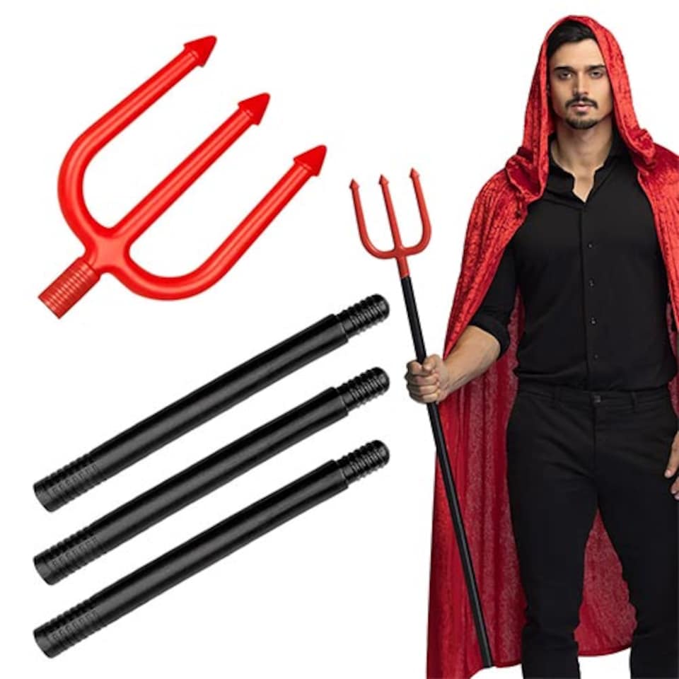 image 1 of Devil Fork Plastic Halloween Prop 112cm