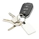 image 2 of XD Collection Rectangle Recycled Keyring - Silver - One Size