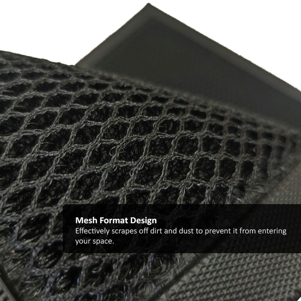 image 1 of Nicoman Dark Grey Meshmat Entrance Doormat 90cm x 60cm | Grey | Dark Grey