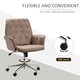 image 5 of Vinsetto Computer Chair w/ Armrest Modern Style Tufted Home Dining Room Brown