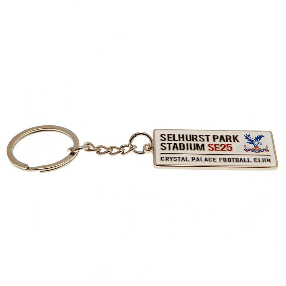image 1 of Crystal Palace FC Street Sign Embossed Keyring - Silver - One Size