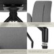 image 5 of Swivel Chair Daya - upholstered, robust fabric, 55.5 x 58 x 87 cm - Set of 6 Grey | Anthracite
