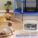 image 8 of HOMCOM 4.6FT Kids Trampoline with Safety Enclosure for Ages 3-10 Years Blue