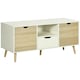 image 1 of HOMCOM TV Cabinet Entertainment Centre w/ Storage Cabinet and Drawer, Natural