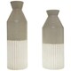 image 2 of Hill Interiors Mason Collection Ellipse Ceramic Tall Vase - Grey - 40cm x 12cm x 12cm