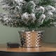 image 7 of 2ft (60cm) Pre Lit Battery LED Snow Flocked Miniature Christmas Tree with Timer