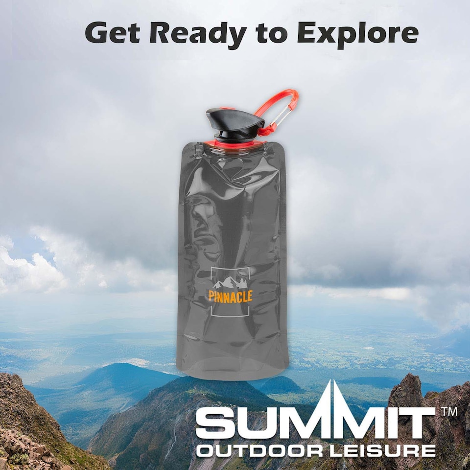 image 1 of vfm-estore Collapsible Water Carrier Flip-Top Lid Thick Plastic Black