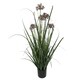 image 1 of 95cm Artificial Grass Plant Potted with Flower Detail