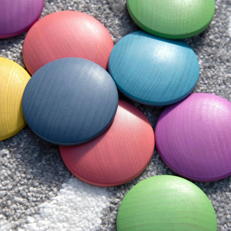 image 1 of Rainbow Wooden Discs
