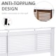image 5 of HOMCOM Extendable Radiator Cover Cabinet Slatted Design MDF White Home Office