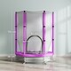 image 5 of AIYAPLAY 4.6FT Kids Trampoline with Safety Enclosure Net | Purple | Purple