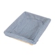 image 1 of Blue Checked Lined Flat Rectangular Wicker Tray | Blue | Blue | One Size