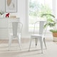 image 2 of Furniturebox 2x Colton 'Tolix' Style White Metal Dining Chairs