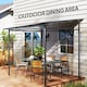 image 9 of Outsunny Wall Mounted Pergola Gazebo with PA Coating Fabric and Metal Frame, Lean to Garden Gazebo, Wind Resistant Outdoor Sun Shade Shelter for Garden, Deck | Grey | Dark Grey | 238L x 238W x 235H cm