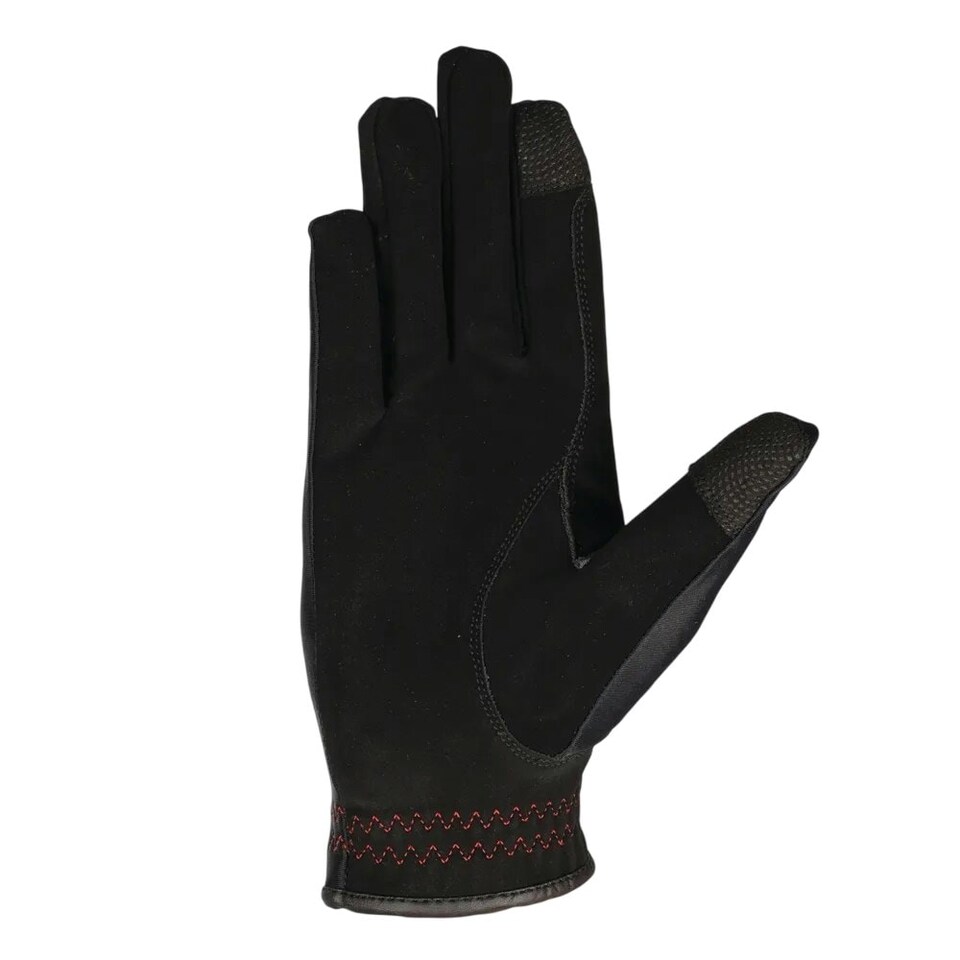 image 1 of HYCONIC Unisex Adult Logo Riding Gloves - Black - XS