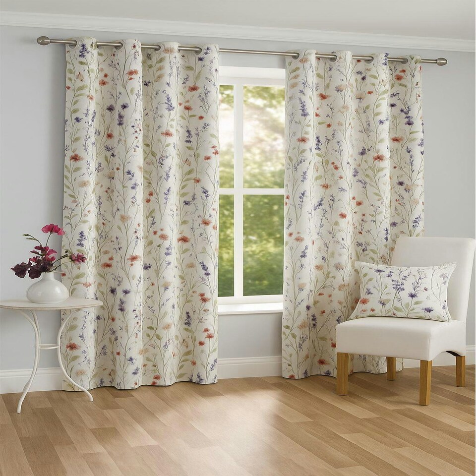 image 1 of Sundour Hampshire Eyelet Curtains Multi Multi | 66x72"