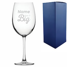 Personalised Likes It Big Design Engraved Giant Wine Glass
