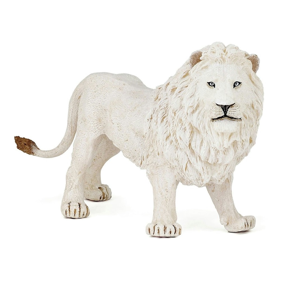 image 1 of PAPO Wild Animal Kingdom White Lion Toy Figure