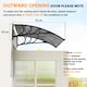 image 6 of Outsunny Door Canopy Awning Outdoor Window Rain Shelter for Door 100 x 75cm Black | Black