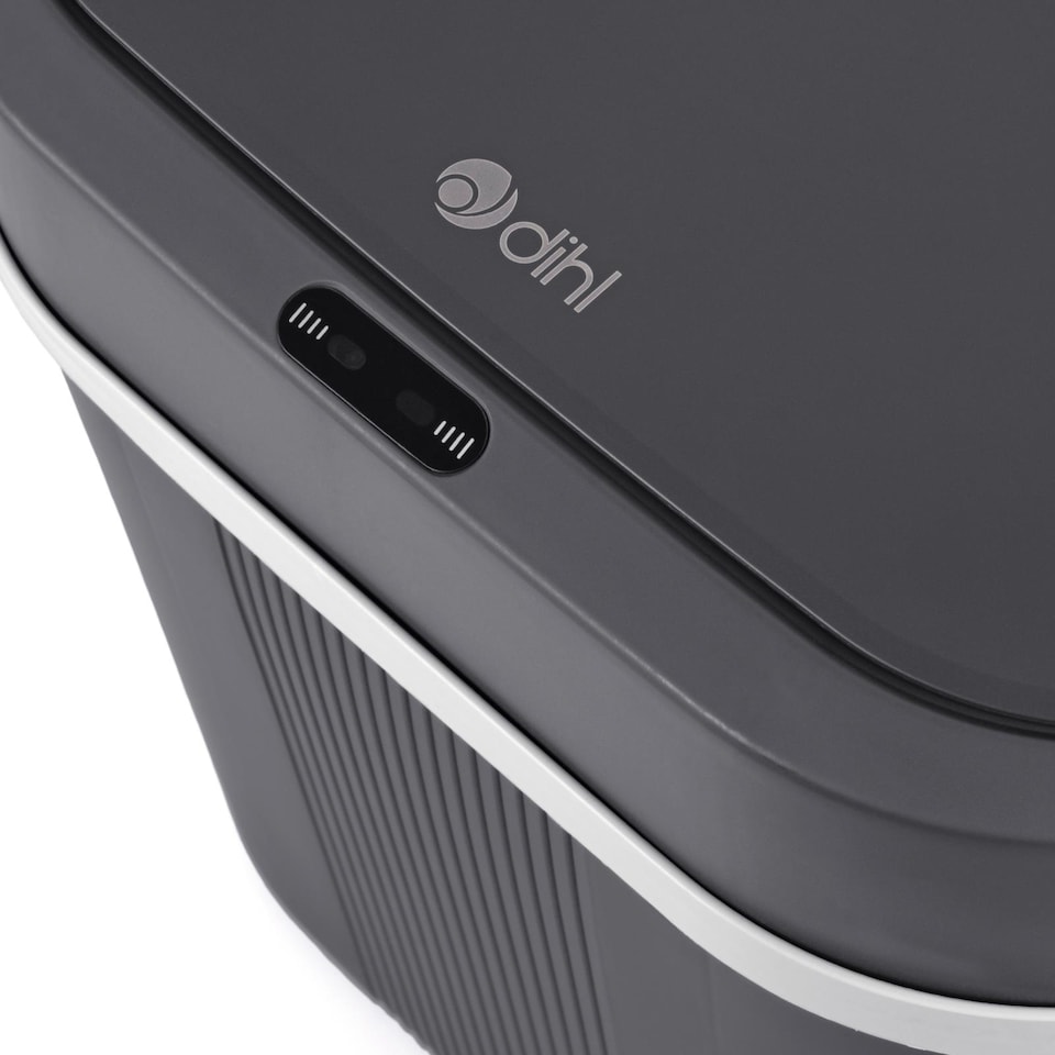image 1 of Dihl 12L Grey Slimline Auto Sensor Bin Trash Smart Motion Sensor Waste Rubbish Bathroom Office Kitchen
